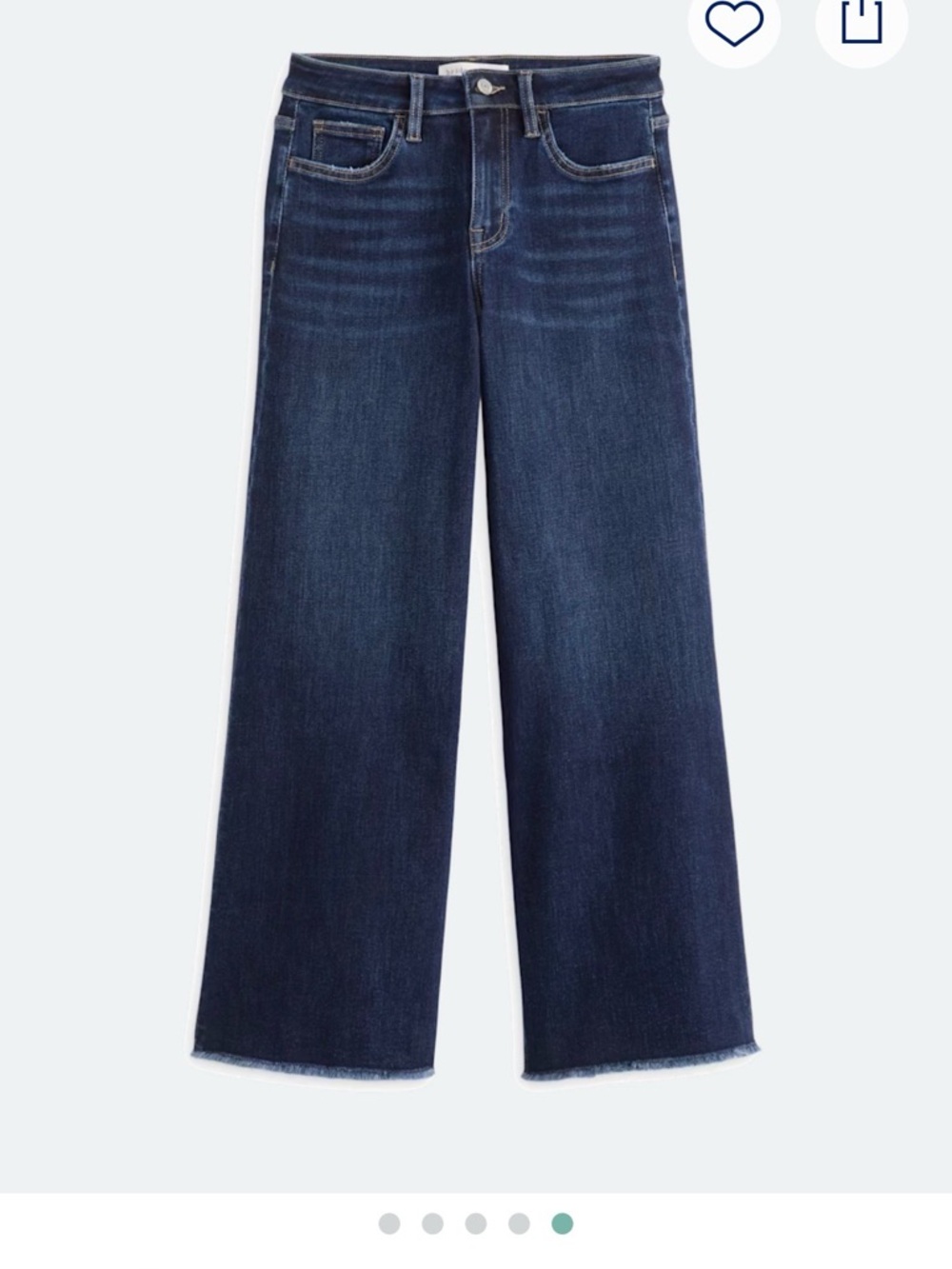 High-Rise Dark Indigo Wide-Leg Jeans for Women
